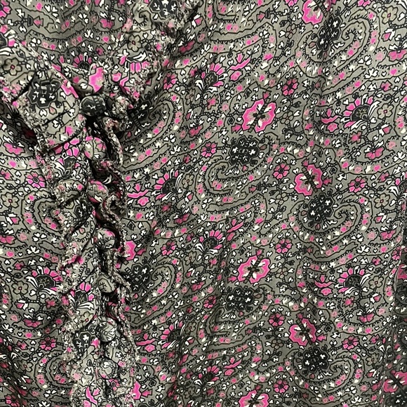 Stefan green, pink/taupe dress, size 2, 3/4 sleeve - Picture 3 of 7